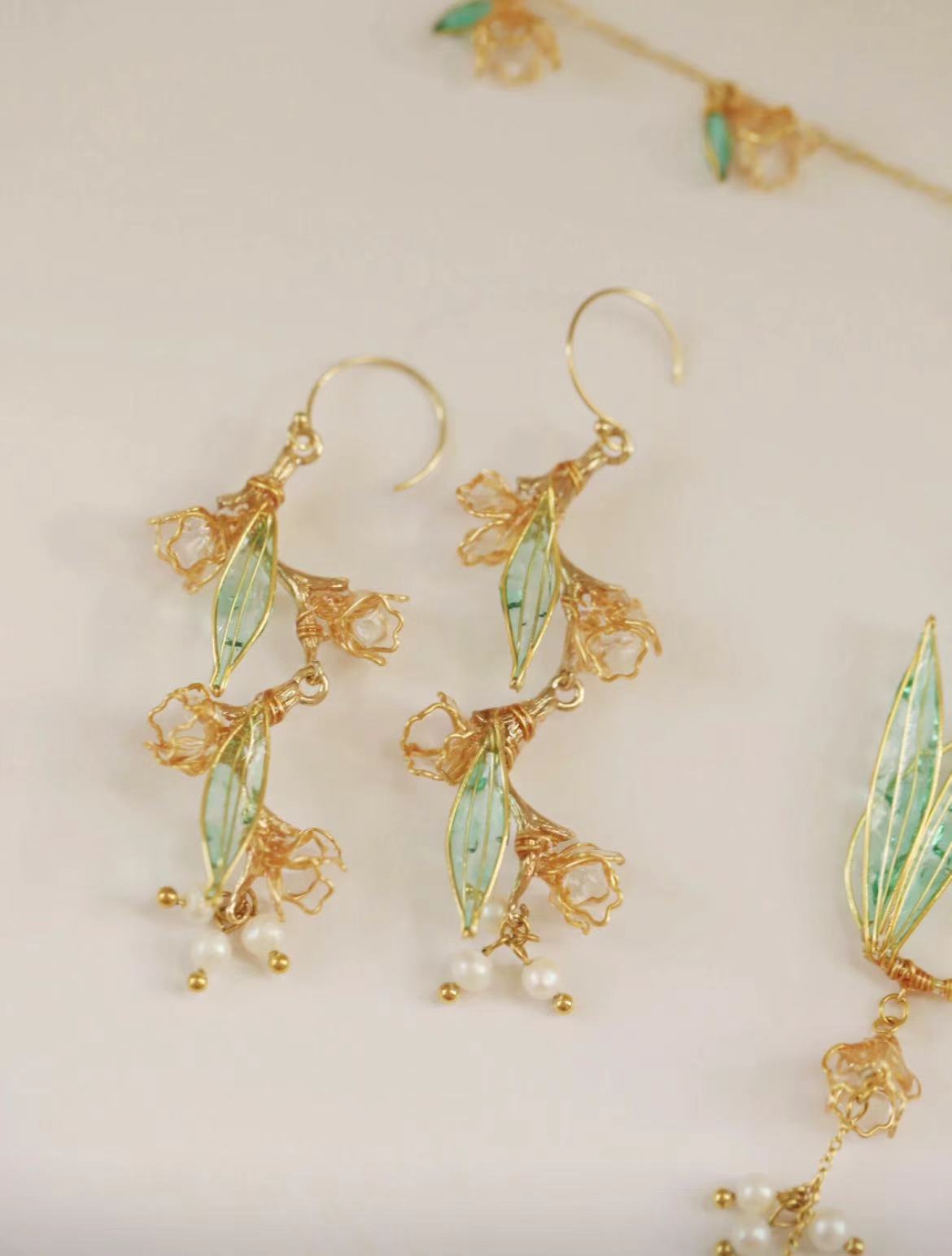 New Lily of the Valley Gentle Long Earrings