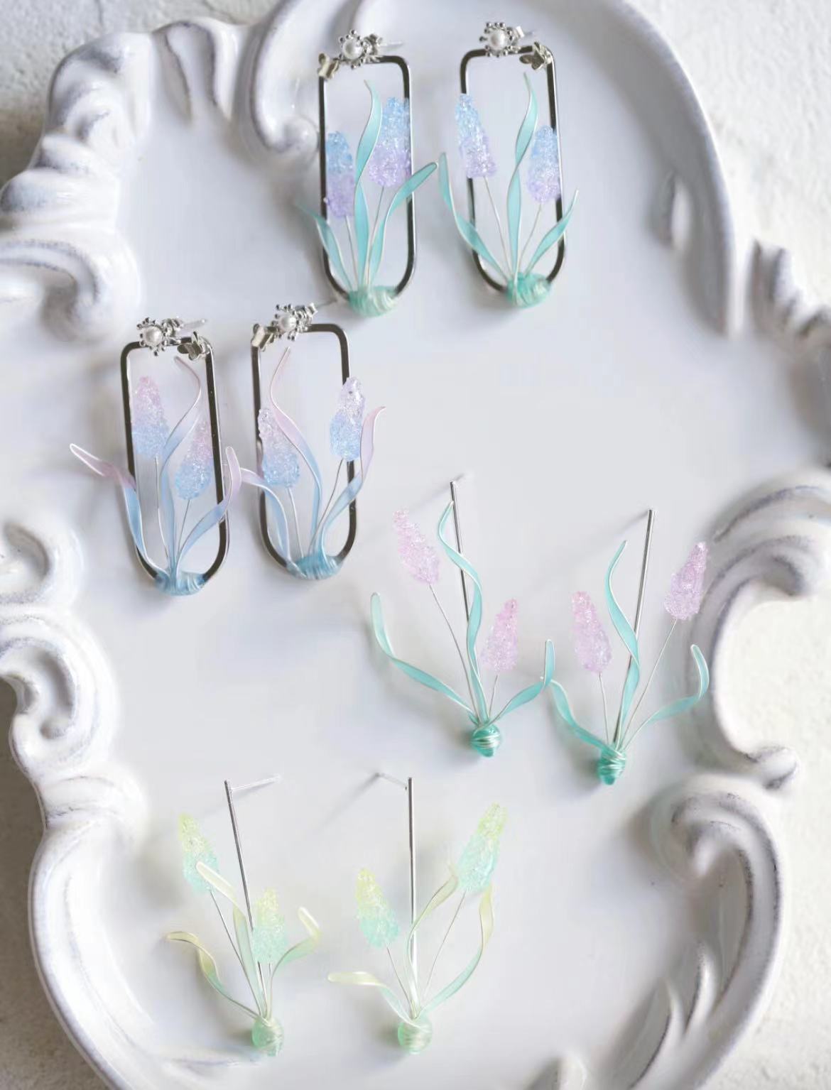 Fyacint sterling silver women's earrings