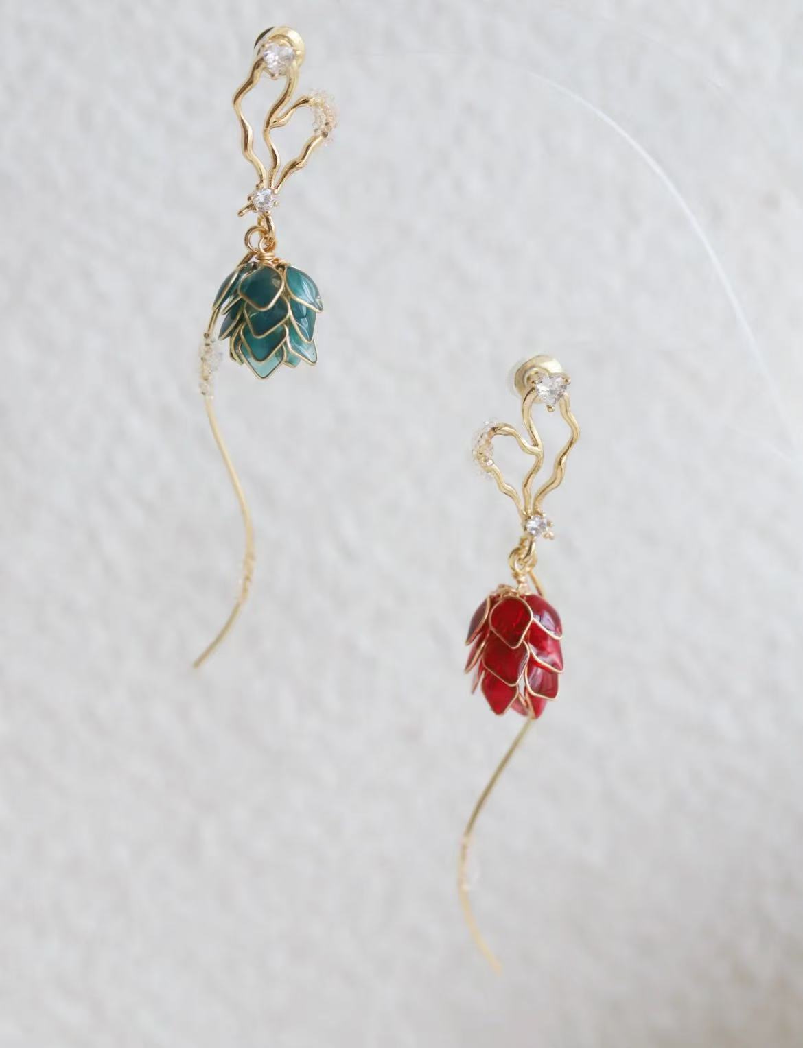 Pinecone Christmas Earrings for Women