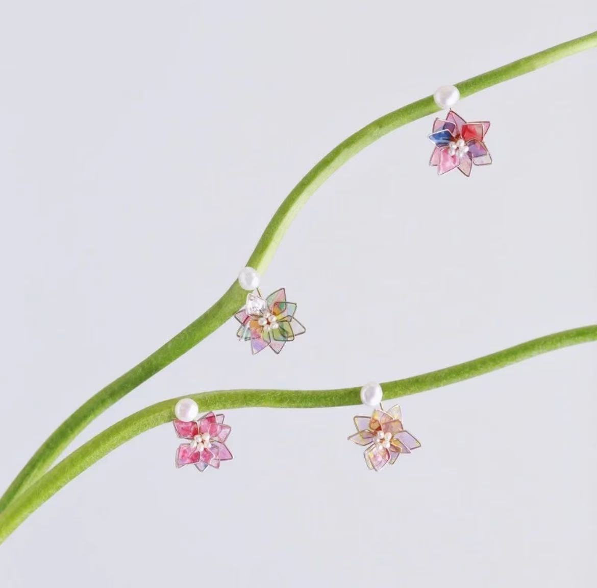 Glowing Firework Floral Dangle Earrings