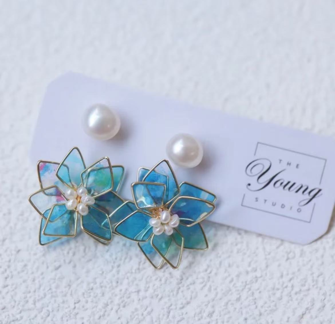 Glowing Firework Floral Dangle Earrings