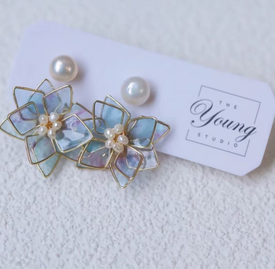 Glowing Firework Floral Dangle Earrings