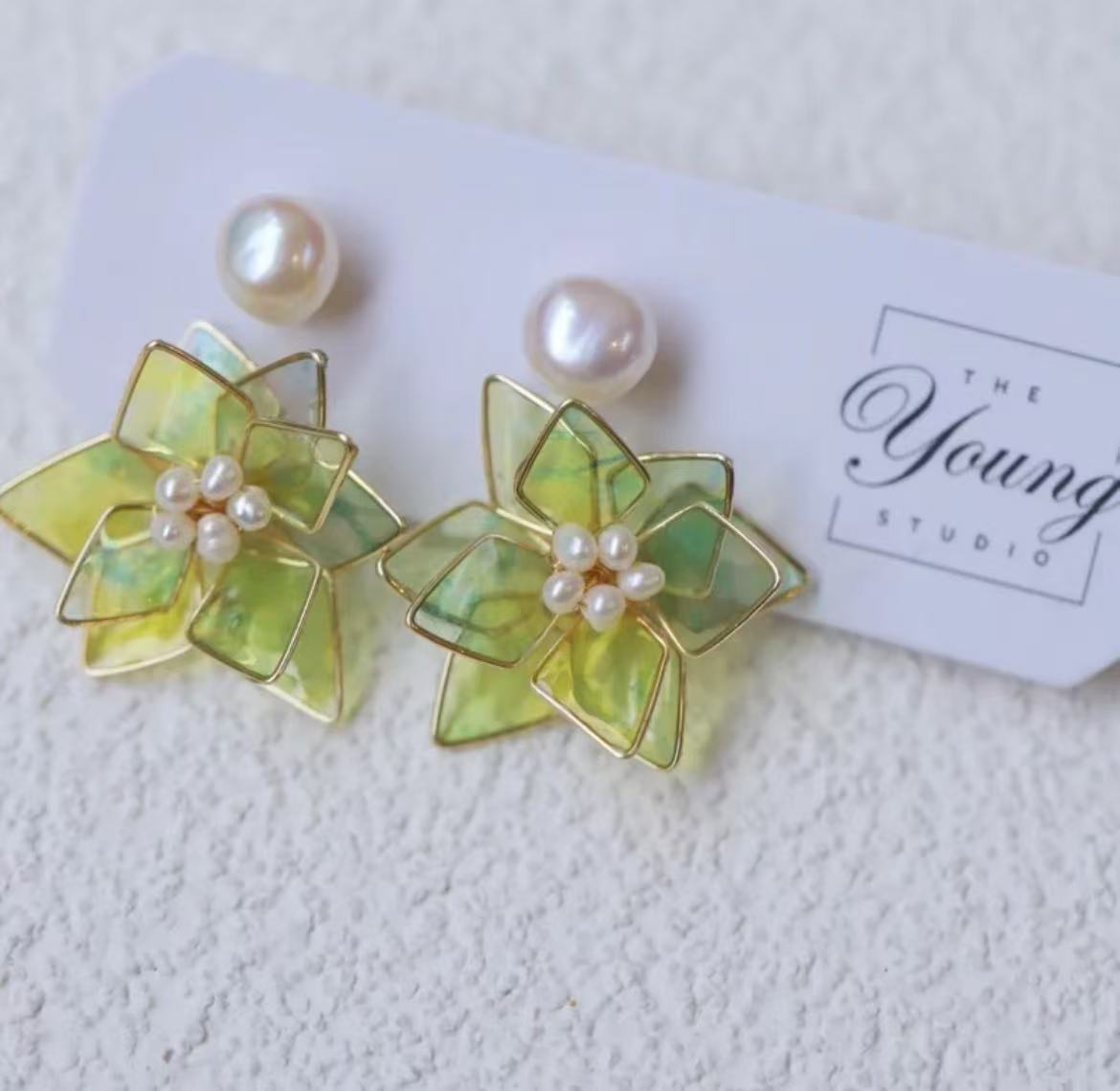 Glowing Firework Floral Dangle Earrings