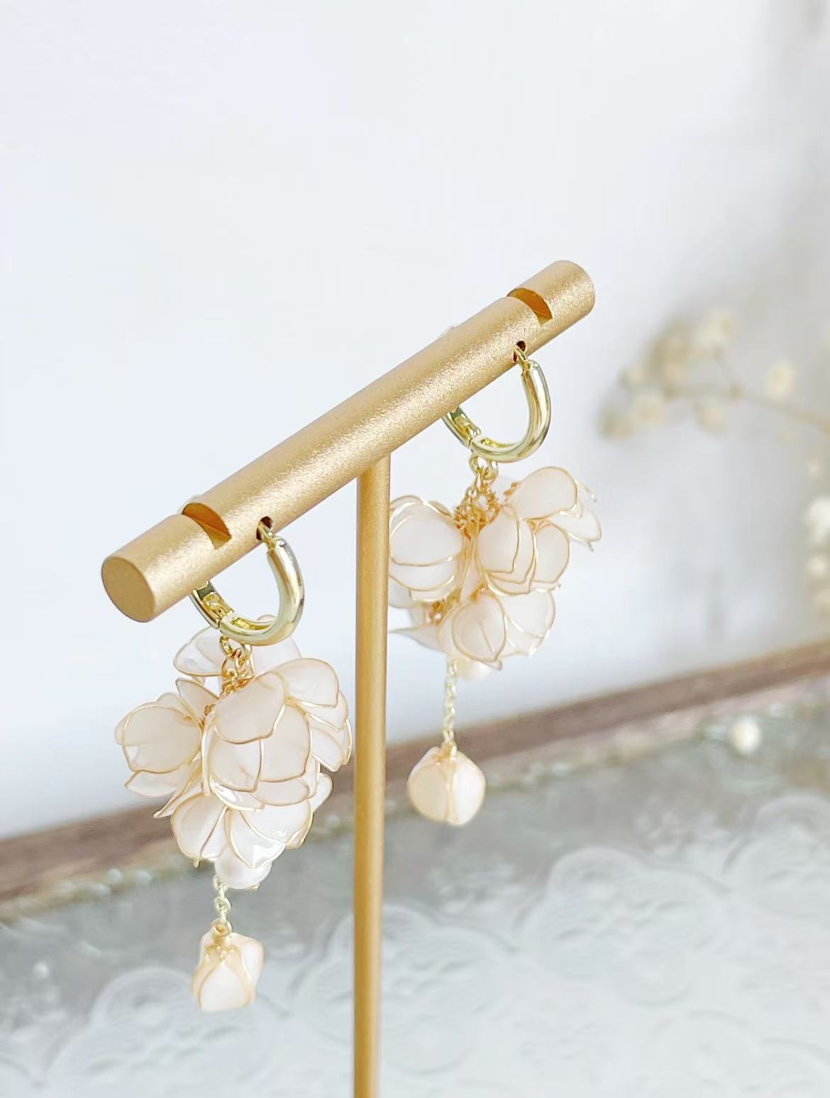 Artisanal Handmade Jasmine Open Earrings