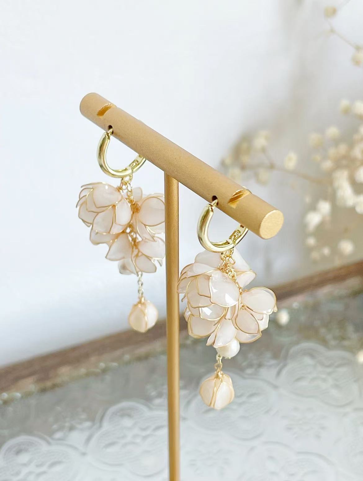 Artisanal Handmade Jasmine Open Earrings
