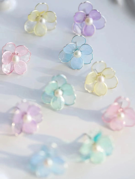 Rainbow Floral Vein Women's Earrings