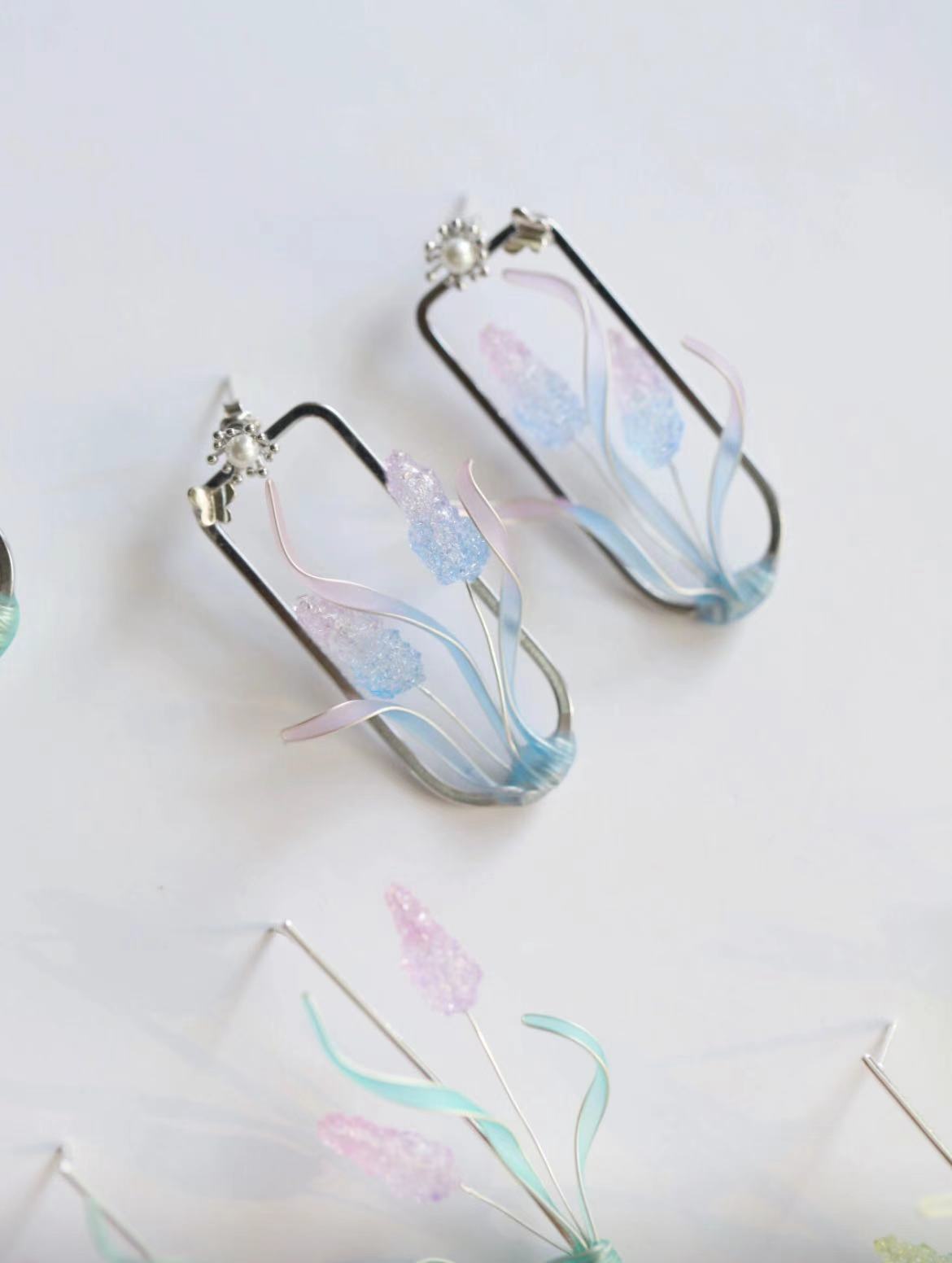 Fyacint sterling silver women's earrings