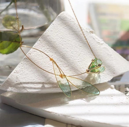 Glass Flower Gradient Necklace